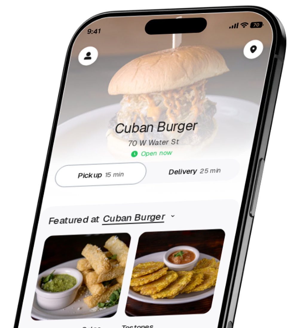 Cuban Burger app preview